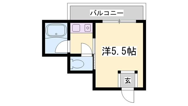 サンライズ伊伝居(1K/3階)の間取り写真