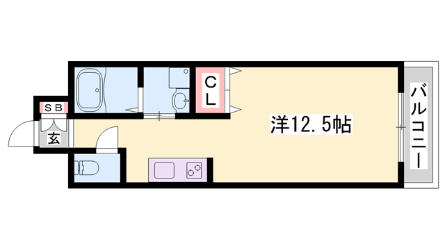 プルミエール(ワンルーム/3階)の間取り写真