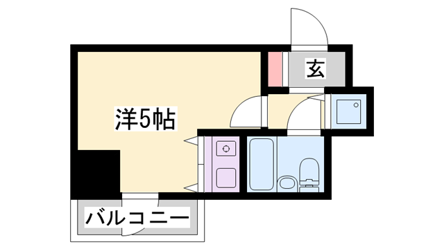 朝日プラザサウスコア姫路(ワンルーム/9階)の間取り写真