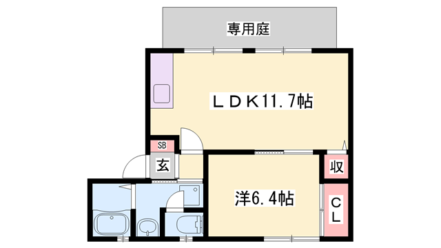 MAIOR YAMATO(1LDK/2階)の間取り写真