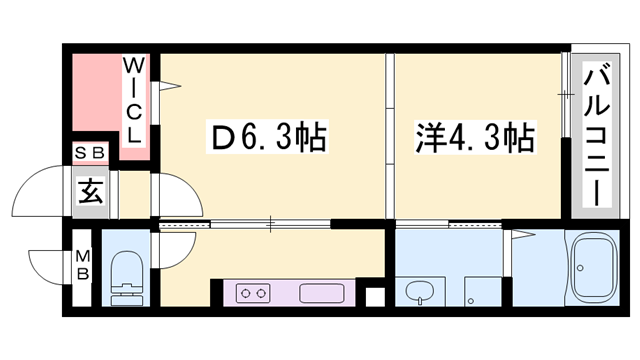フィレールデュトラジャⅦ(1DK/1階)の間取り写真