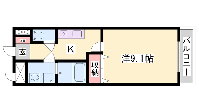 コンフォール(1K/2階)の間取り写真