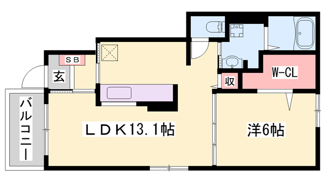 ラフレシール和.なごみⅠ(1LDK/1階)の間取り写真