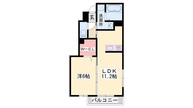 コーワロジデンス(1LDK/2階)の間取り写真