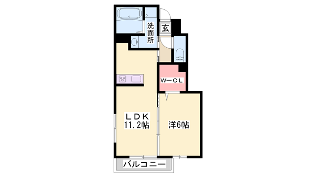 コーワロジデンス(1LDK/2階)の間取り写真
