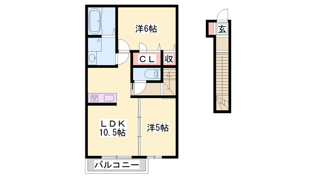 コーワロジデンス(2LDK/2階)の間取り写真