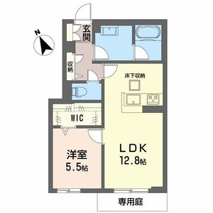シャーメゾン岡田ハイテール(1LDK/1階)の間取り写真
