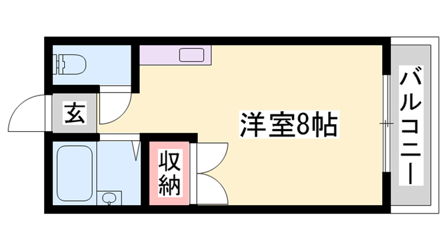 ブルースノーシラクニ(ワンルーム/1階)の間取り写真