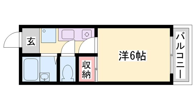 OAFLAT宇佐崎(1K/1階)の間取り写真