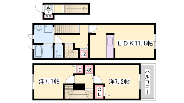 アルストロメリア Ⅰ(2LDK/2階)の間取り写真
