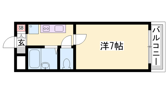 雅ガーデンハイツN棟(1K/1階)の間取り写真