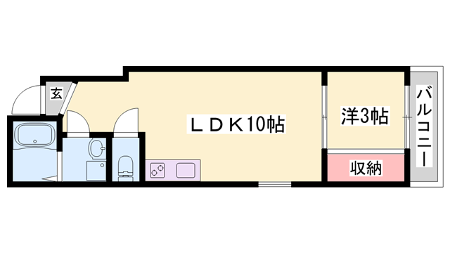 LUMINART明石(1LDK/1階)の間取り写真