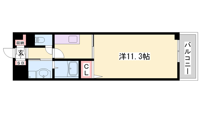 トゥールモンド(1K/2階)の間取り写真