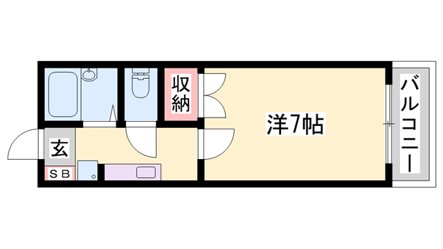 アーバンハイツ(1K/1階)の間取り写真