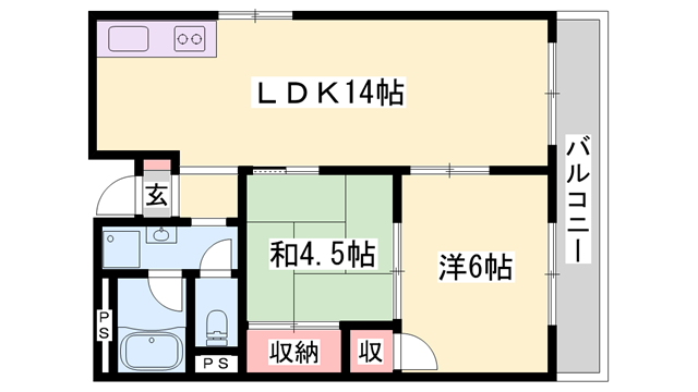 柴田マンション(2LDK/3階)の間取り写真