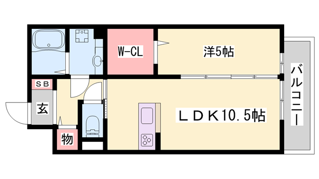 メゾン・ド・クルー(1LDK/3階)の間取り写真