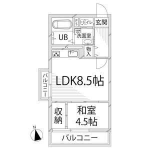 メゾン・ド・アルシュ(1LDK/3階)の間取り写真
