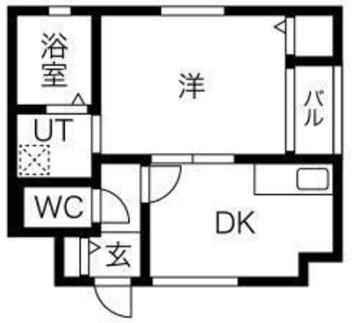 BELL SECOND(1DK/1階)の間取り写真
