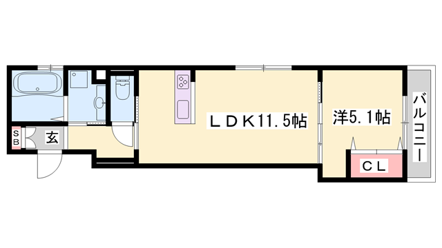 DS 安田(1LDK/3階)の間取り写真