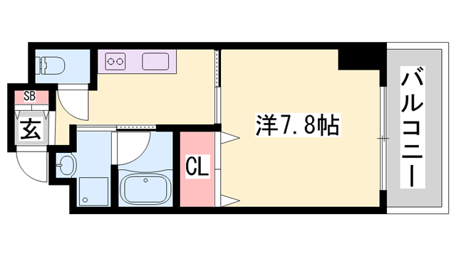 エクセル姫路(1K/5階)の間取り写真