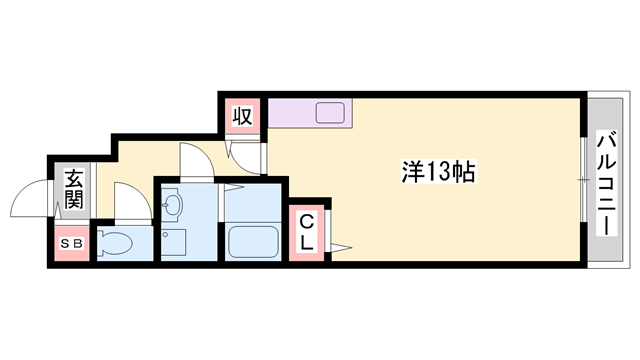 メゾン ド エム(ワンルーム/1階)の間取り写真