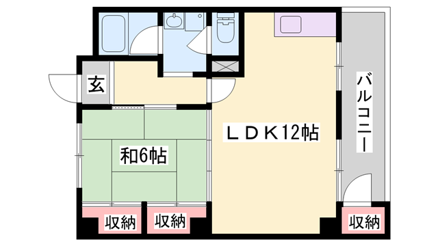 スイス第一ビル(1LDK/4階)の間取り写真