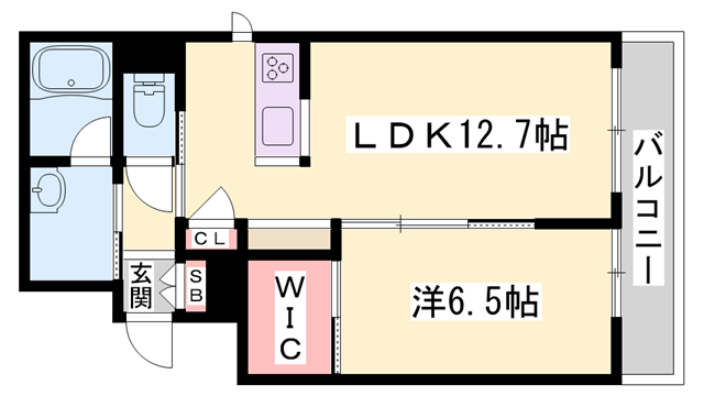 シャーメゾン・A-COOL(1LDK/3階)の間取り写真