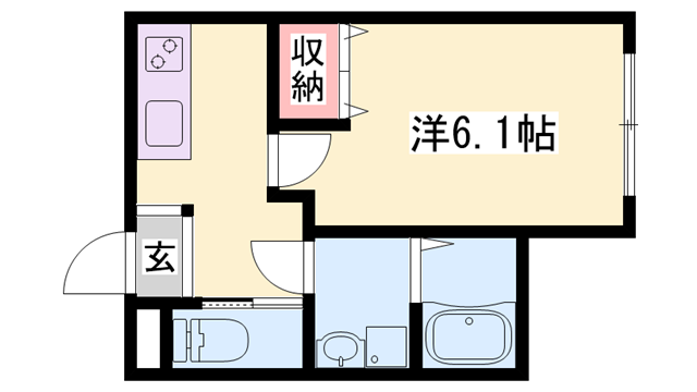 リープラス伊保駅前(1K/1階)の間取り写真