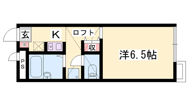 ES118(ワンルーム/2階)の間取り写真