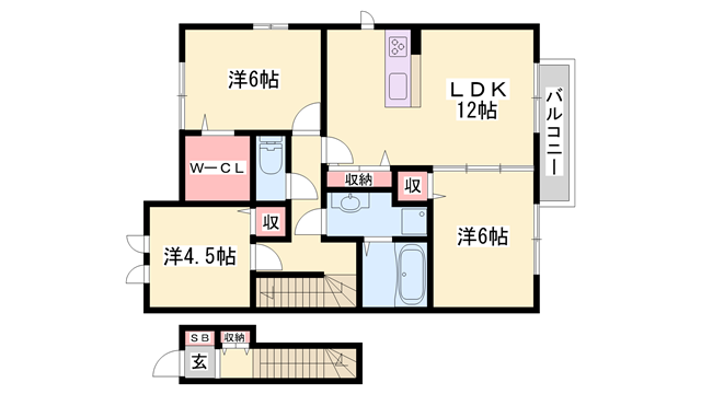 メゾン・ドール(3LDK/2階)の間取り写真