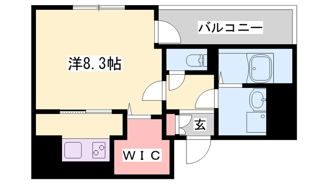 コルソ デラ モーダ(1K/4階)の間取り写真