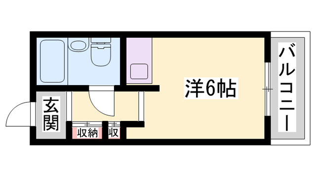 ドミトリーⅠ(ワンルーム/1階)の間取り写真