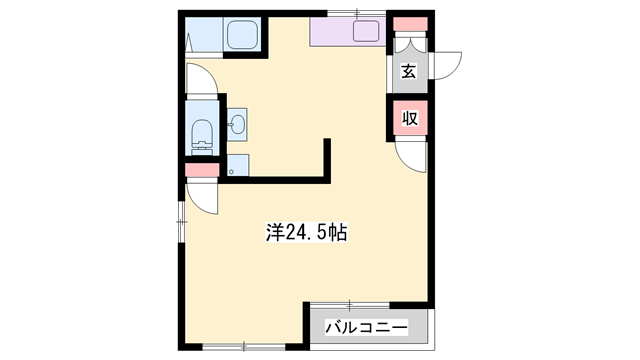 MISTRAL手柄山平和公園前Ⅱ(ワンルーム/3階)の間取り写真
