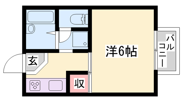プラネットハウス(1K/1階)の間取り写真