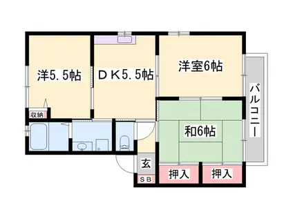 シャーメゾンさくら坂(3K/1階)の間取り写真
