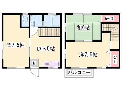 パインヒルズ(3DK/1階)の間取り写真
