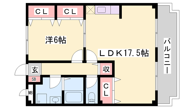 アネックスイースト(1LDK/3階)の間取り写真