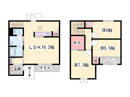 山陽電気鉄道本線 山陽曽根駅 徒歩11分 2階建 築17年(3LDK/2階)の間取り写真