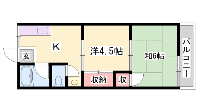 プリムローズ(2DK/2階)の間取り写真