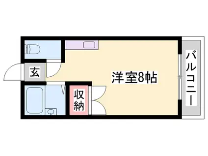 ブルースノーシラクニ(ワンルーム/2階)の間取り写真