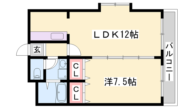 BASEⅠ(1LDK/4階)の間取り写真