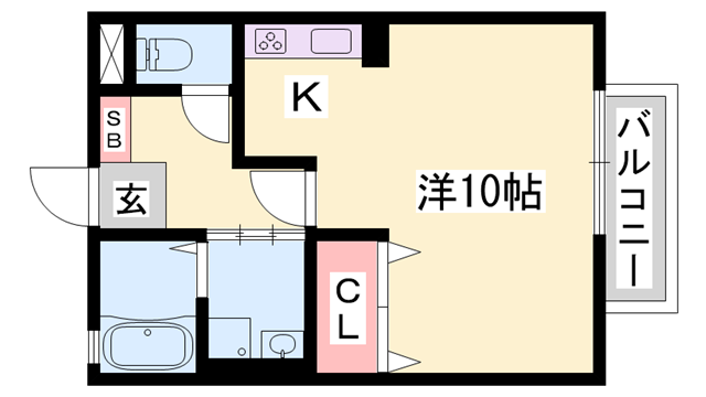 メゾンルエ西蒲田(ワンルーム/2階)の間取り写真