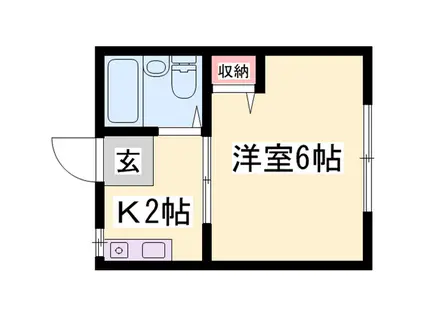 パナハイツアロウ(1K/1階)の間取り写真