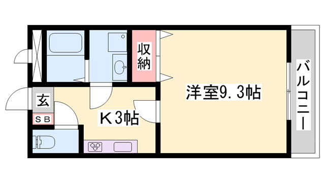 セピアコンフォース(1K/1階)の間取り写真