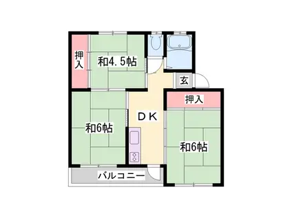 石守C-11(3K/1階)の間取り写真
