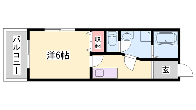 GORI田寺(1K/3階)の間取り写真