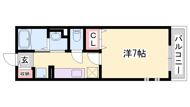 メゾンエイト(1K/2階)の間取り写真