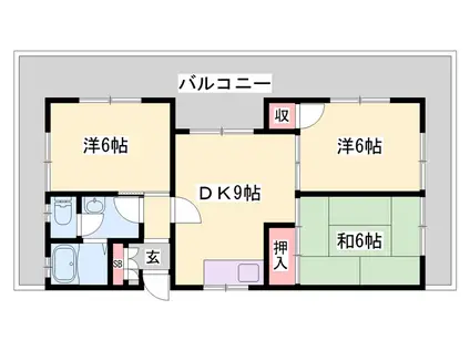 シャトラン白鷺II(3LDK/3階)の間取り写真
