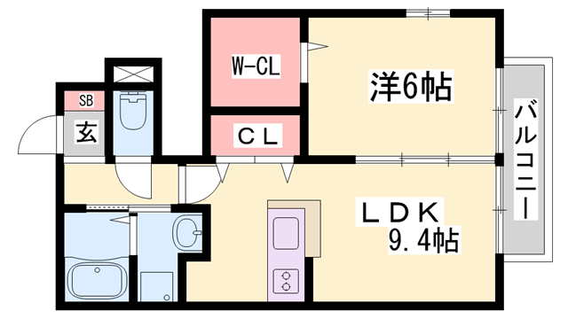 エストレリータ(1LDK/1階)の間取り写真