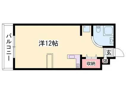 ラ・パルフェ・ド・フォワイエ(ワンルーム/1階)の間取り写真